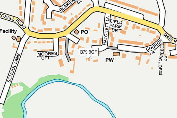 B79 9GF map - OS OpenMap – Local (Ordnance Survey)
