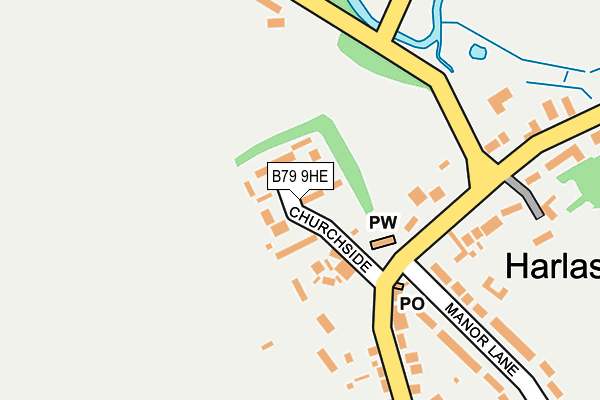 B79 9HE map - OS OpenMap – Local (Ordnance Survey)