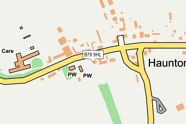 B79 9HL map - OS OpenMap – Local (Ordnance Survey)