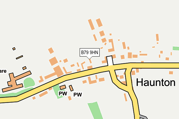 B79 9HN map - OS OpenMap – Local (Ordnance Survey)