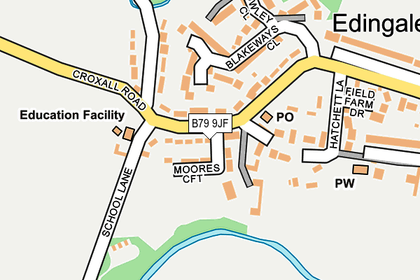 B79 9JF map - OS OpenMap – Local (Ordnance Survey)