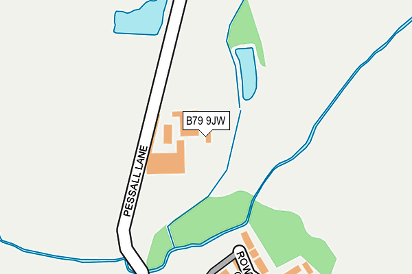 B79 9JW map - OS OpenMap – Local (Ordnance Survey)