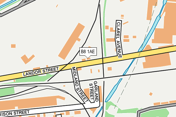 B8 1AE map - OS OpenMap – Local (Ordnance Survey)
