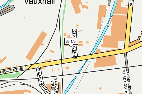 B8 1AF map - OS OpenMap – Local (Ordnance Survey)