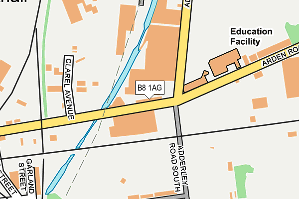 B8 1AG map - OS OpenMap – Local (Ordnance Survey)