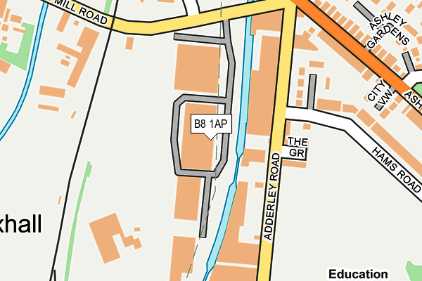 B8 1AP map - OS OpenMap – Local (Ordnance Survey)