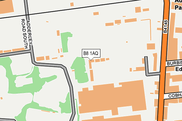 B8 1AQ map - OS OpenMap – Local (Ordnance Survey)