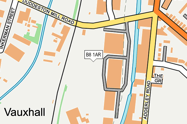 B8 1AR map - OS OpenMap – Local (Ordnance Survey)