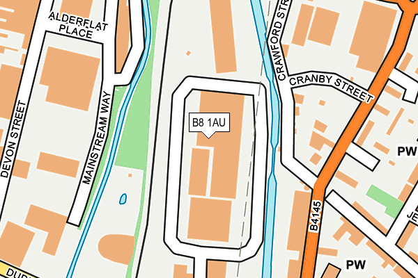 B8 1AU map - OS OpenMap – Local (Ordnance Survey)