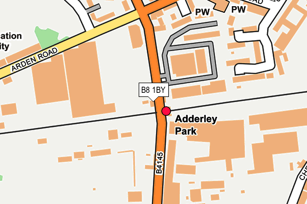 B8 1BY map - OS OpenMap – Local (Ordnance Survey)