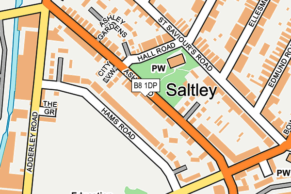 B8 1DP map - OS OpenMap – Local (Ordnance Survey)