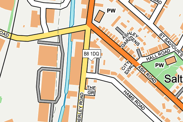 B8 1DQ map - OS OpenMap – Local (Ordnance Survey)