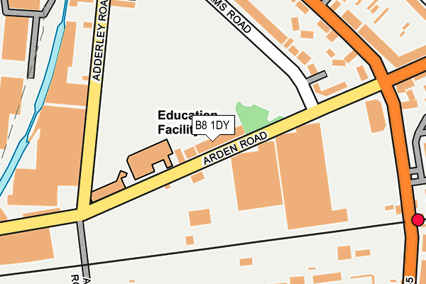 B8 1DY map - OS OpenMap – Local (Ordnance Survey)