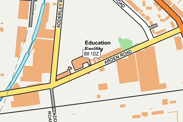 B8 1DZ map - OS OpenMap – Local (Ordnance Survey)