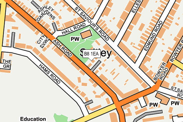 B8 1EA map - OS OpenMap – Local (Ordnance Survey)