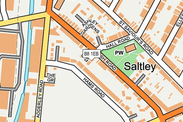 B8 1EB map - OS OpenMap – Local (Ordnance Survey)