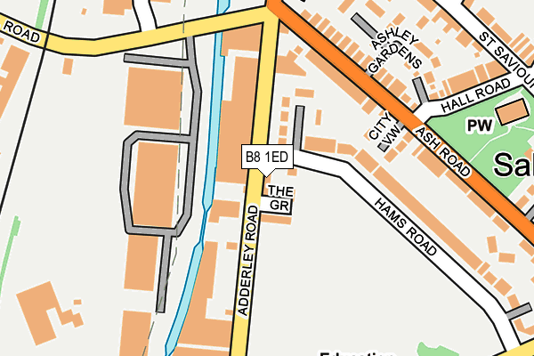 B8 1ED map - OS OpenMap – Local (Ordnance Survey)