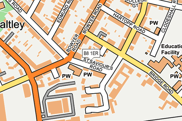 B8 1ER map - OS OpenMap – Local (Ordnance Survey)
