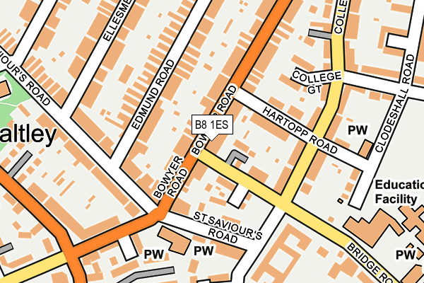 B8 1ES map - OS OpenMap – Local (Ordnance Survey)