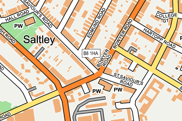 B8 1HA map - OS OpenMap – Local (Ordnance Survey)