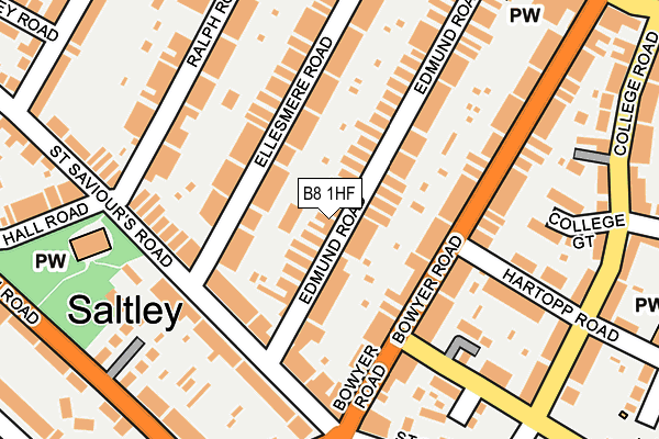 B8 1HF map - OS OpenMap – Local (Ordnance Survey)