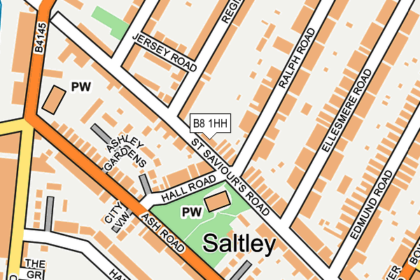 B8 1HH map - OS OpenMap – Local (Ordnance Survey)