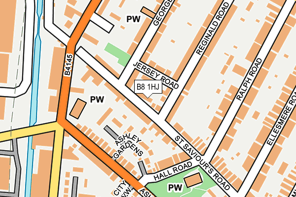 B8 1HJ map - OS OpenMap – Local (Ordnance Survey)