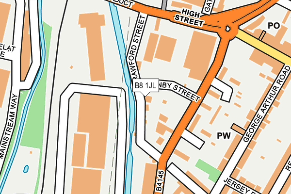 B8 1JL map - OS OpenMap – Local (Ordnance Survey)