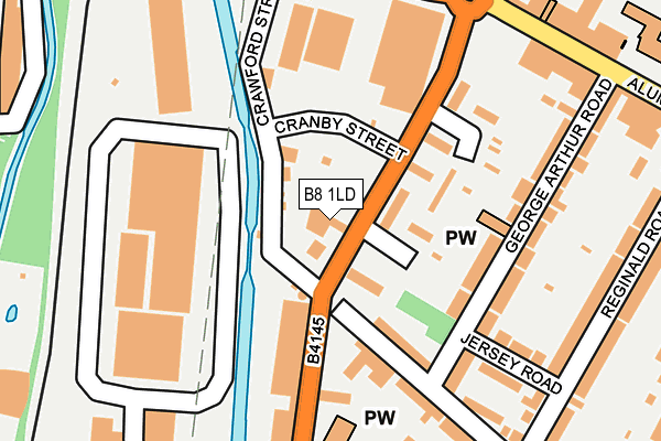 B8 1LD map - OS OpenMap – Local (Ordnance Survey)