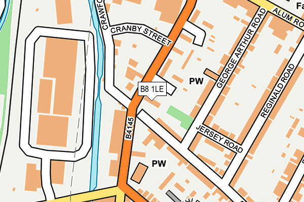 B8 1LE map - OS OpenMap – Local (Ordnance Survey)