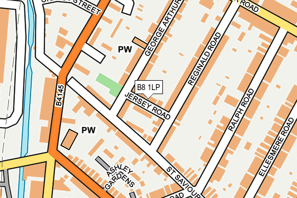 B8 1LP map - OS OpenMap – Local (Ordnance Survey)