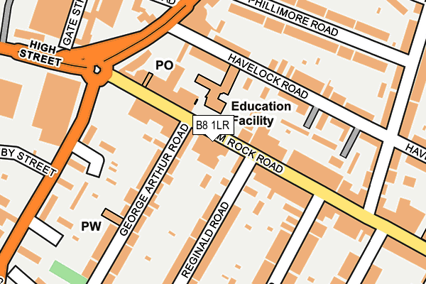 B8 1LR map - OS OpenMap – Local (Ordnance Survey)