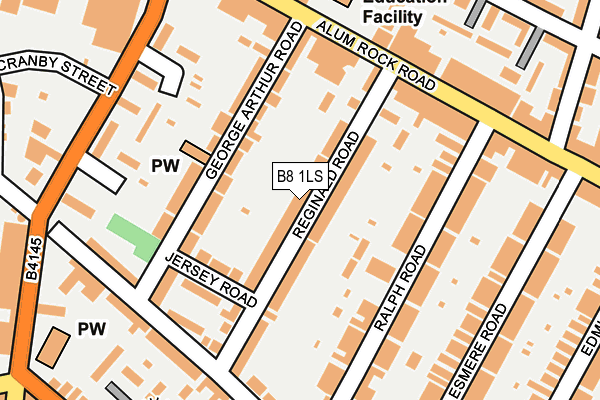 B8 1LS map - OS OpenMap – Local (Ordnance Survey)