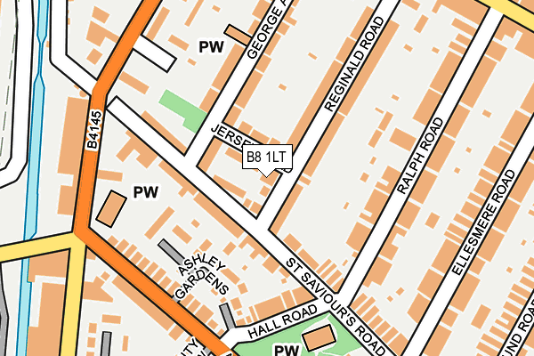B8 1LT map - OS OpenMap – Local (Ordnance Survey)