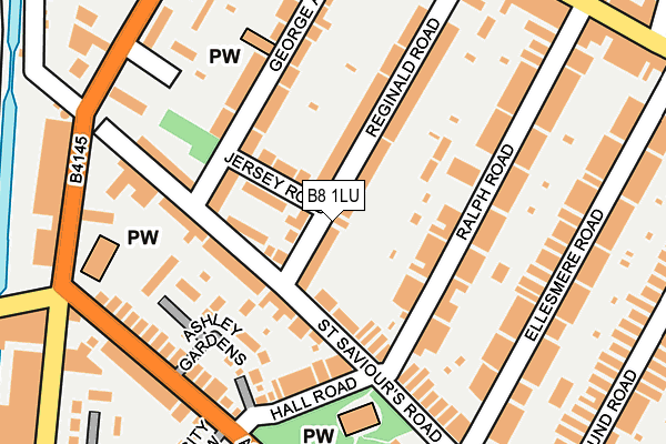 B8 1LU map - OS OpenMap – Local (Ordnance Survey)