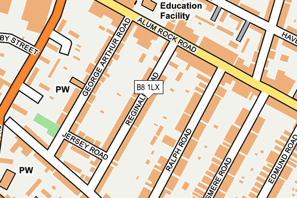 B8 1LX map - OS OpenMap – Local (Ordnance Survey)