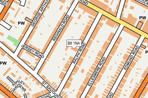 B8 1NA map - OS OpenMap – Local (Ordnance Survey)