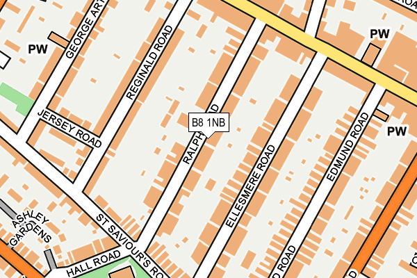 B8 1NB map - OS OpenMap – Local (Ordnance Survey)