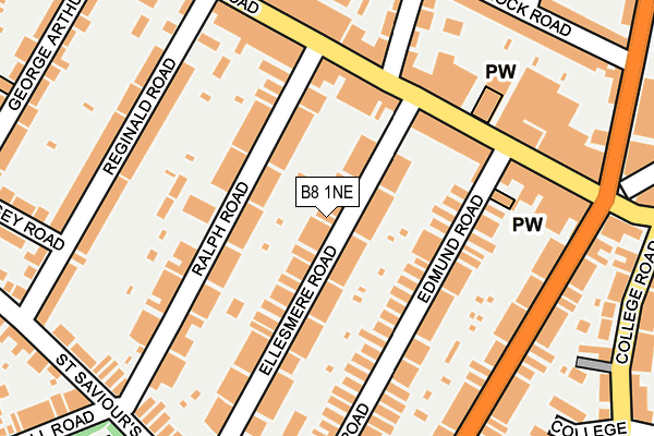 B8 1NE map - OS OpenMap – Local (Ordnance Survey)