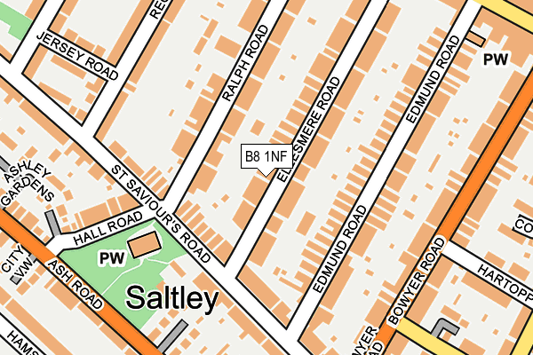 B8 1NF map - OS OpenMap – Local (Ordnance Survey)