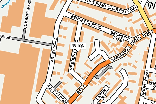 B8 1QN map - OS OpenMap – Local (Ordnance Survey)