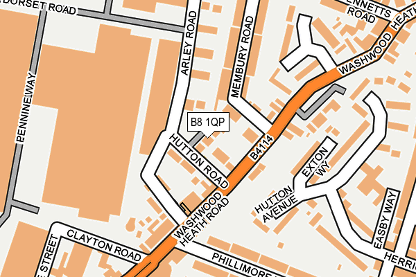 B8 1QP map - OS OpenMap – Local (Ordnance Survey)