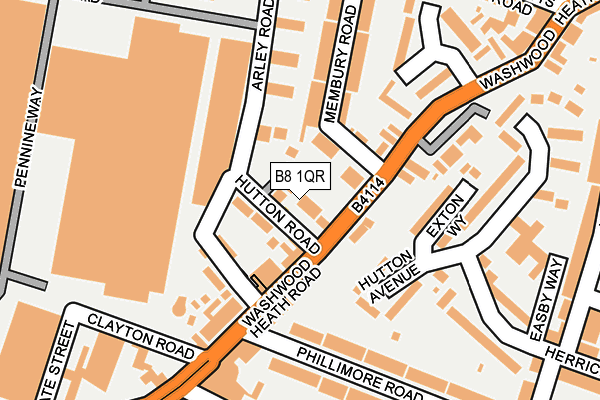 B8 1QR map - OS OpenMap – Local (Ordnance Survey)