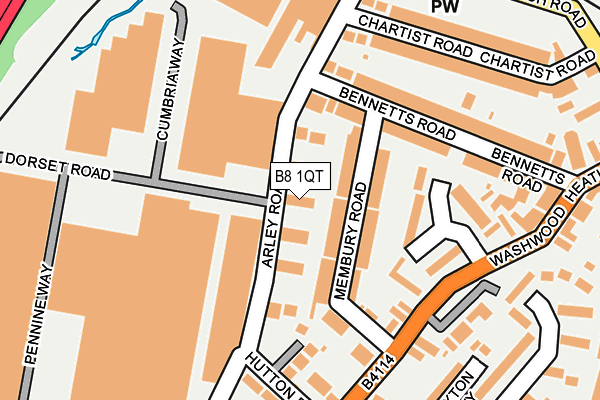 B8 1QT map - OS OpenMap – Local (Ordnance Survey)