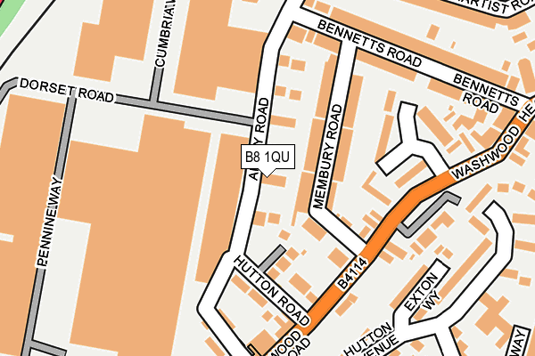 B8 1QU map - OS OpenMap – Local (Ordnance Survey)