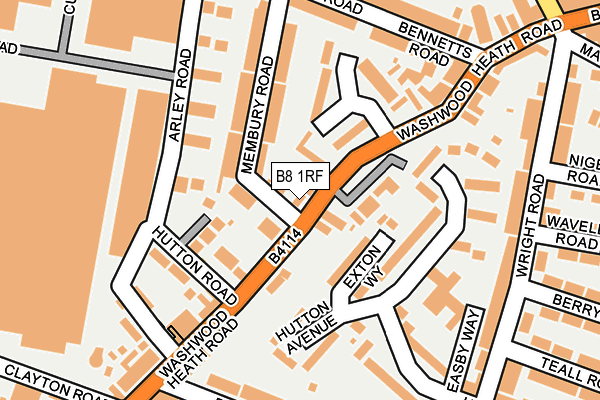 B8 1RF map - OS OpenMap – Local (Ordnance Survey)