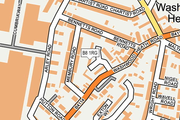 B8 1RG map - OS OpenMap – Local (Ordnance Survey)