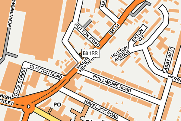 B8 1RR map - OS OpenMap – Local (Ordnance Survey)