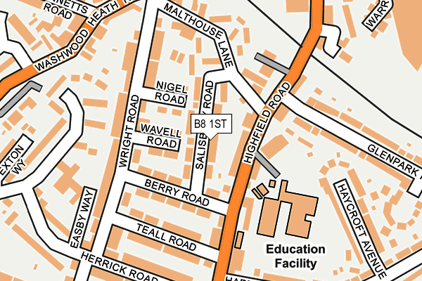 B8 1ST map - OS OpenMap – Local (Ordnance Survey)