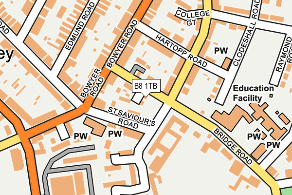 B8 1TB map - OS OpenMap – Local (Ordnance Survey)